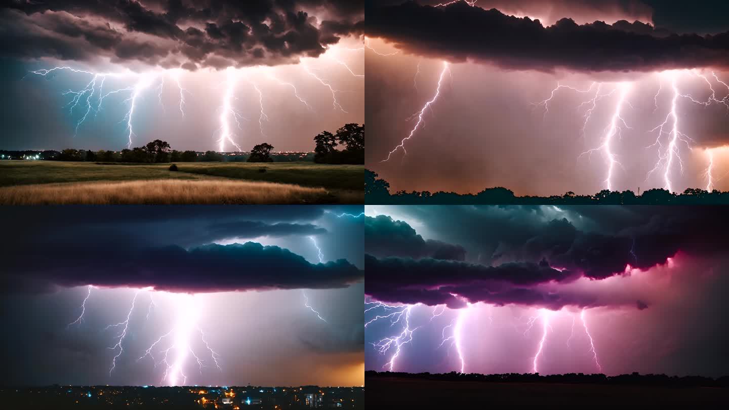 闪电打雷落雨