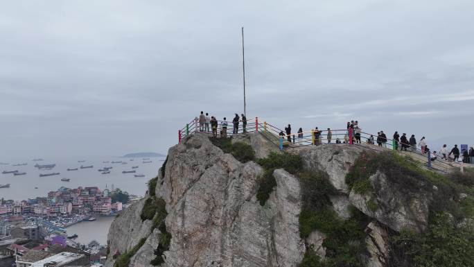 台州温岭石塘麒麟山航拍