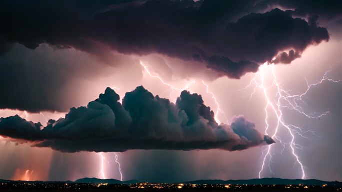 下雨打雷夏天春天