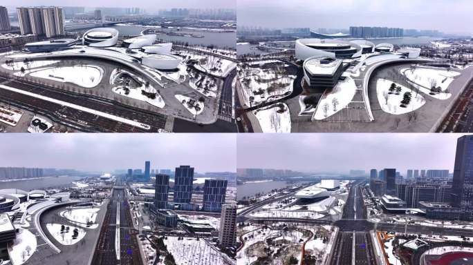 西安古城雪景