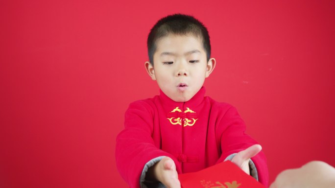 中国儿童拜年新年快乐