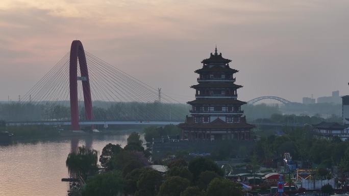 京杭运河江苏宿迁泗阳段风光