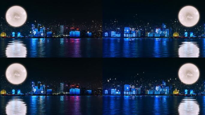 6K舞台城市夜景视频背景