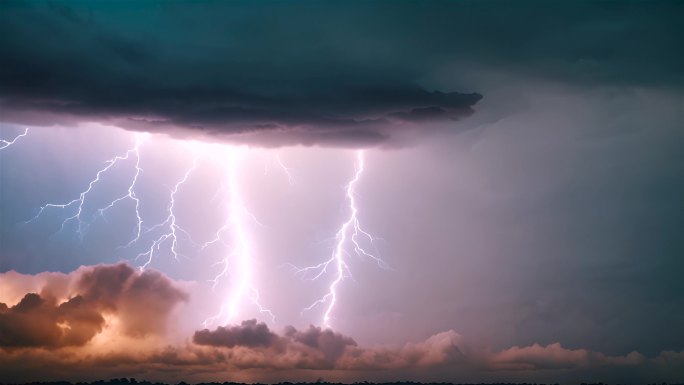 下雨打雷季节航拍