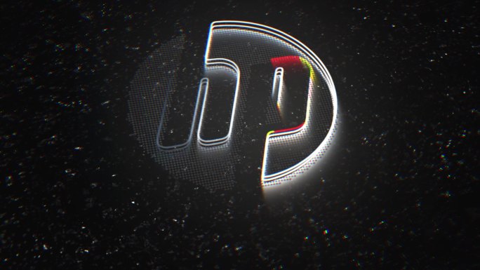 （无插件）黑背景3D轮廓光效logo