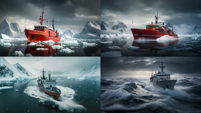 南极科考船 4K