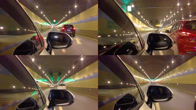 汽车在隧道里行驶视频素材延时摄影4