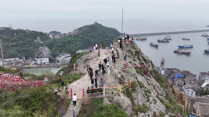 台州温岭石塘麒麟山航拍