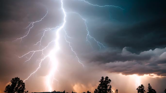 暴雨闪电打雷