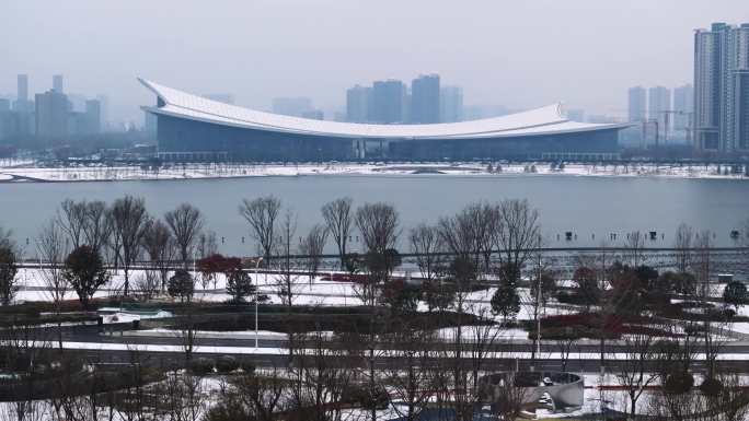 西安古城雪景