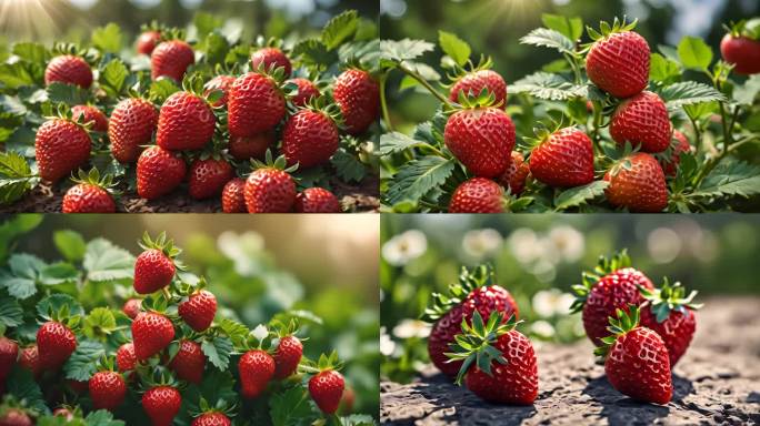 唯美草莓草莓园特写cg写实
