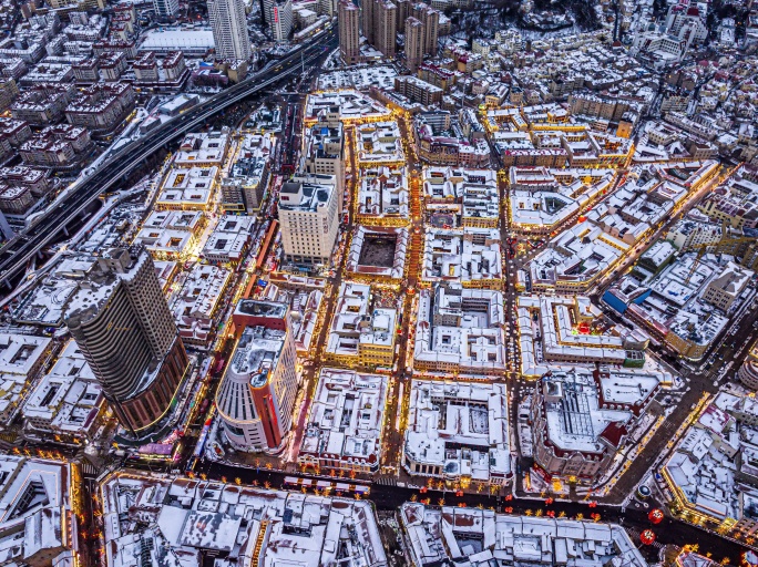 青岛大鲍岛雪景延时3