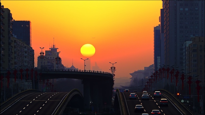 早晨 日出朝阳 清晨