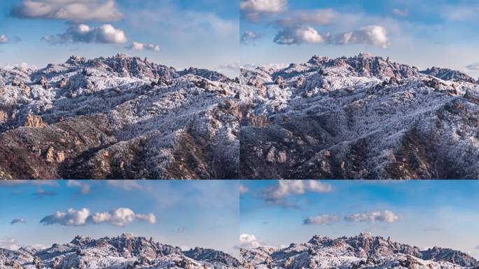 青岛崂山巨峰雪景延时1