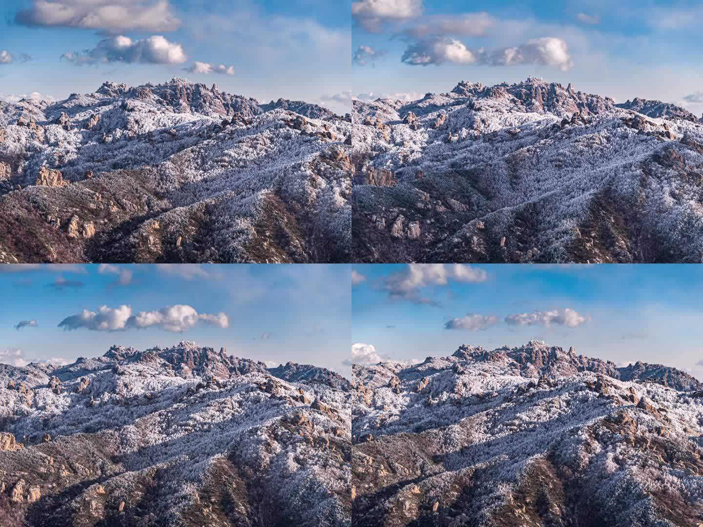 青岛崂山巨峰雪景延时1