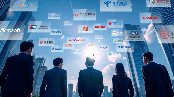 企业合作logo模板AE