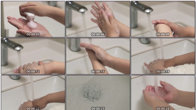 4K小孩洗手液洗手广告视频