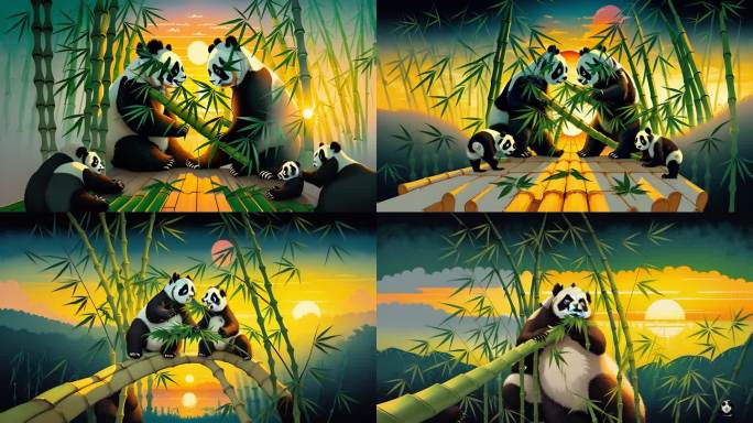 AI演绎大熊猫动画