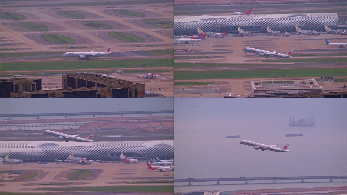 8K深圳机场起飞的中国国际航空客机1