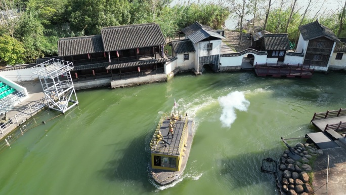 苏州 常熟 沙家浜 景区 航拍