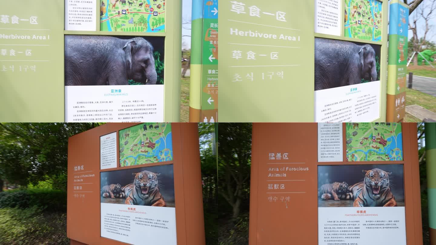 动物园动物指示牌