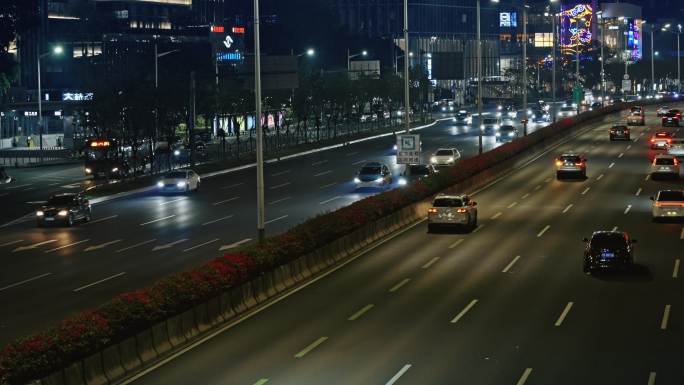 【正版素材】公路车流大城市夜景2969