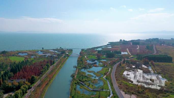 宝丰湿地航拍4K素材