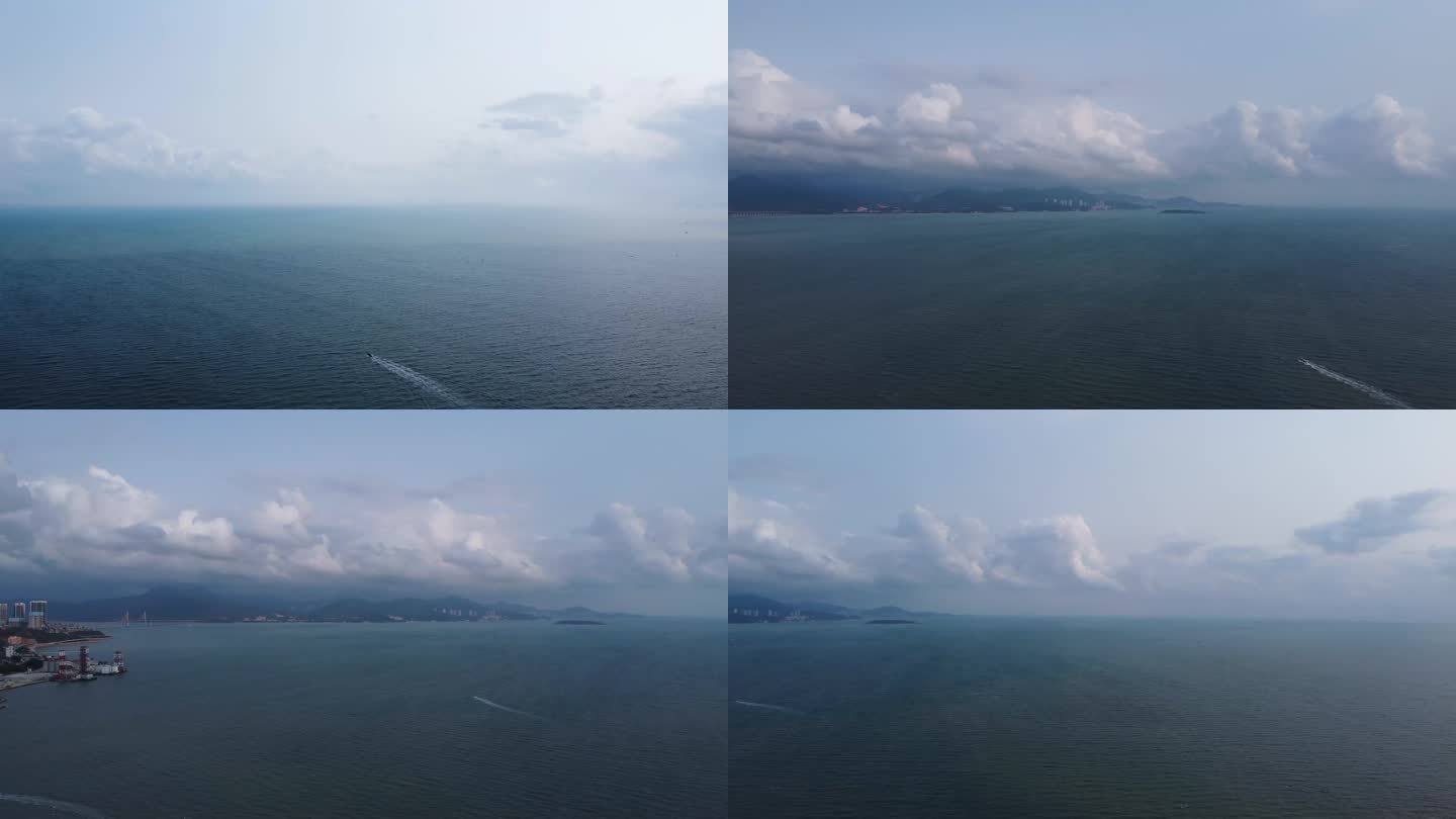 4K航拍十里银滩小径湾蓝天碧海延时风景