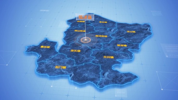 临沭县蓝色三维科技区位地图