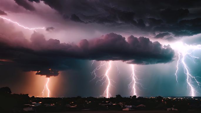 雷电乌云美丽