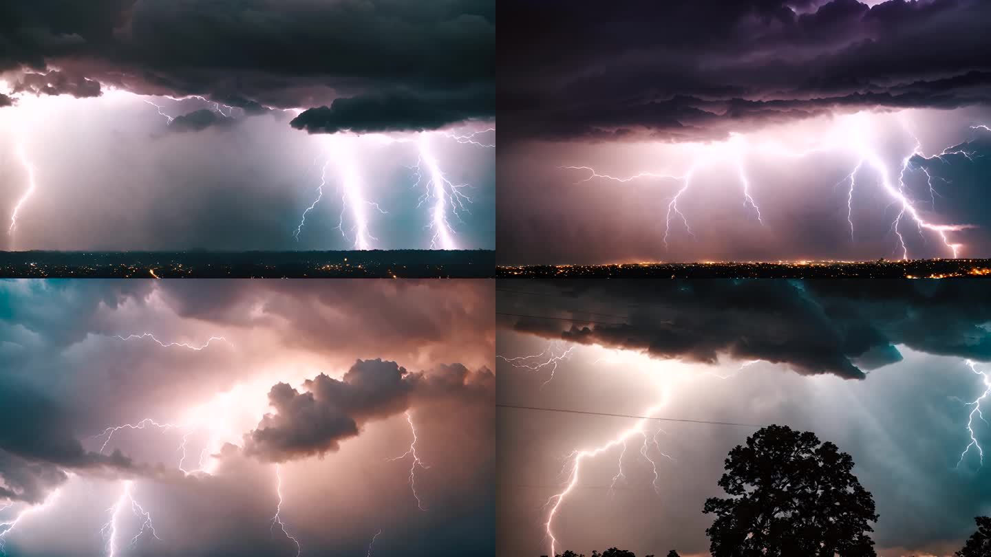 雷雨闪电交加