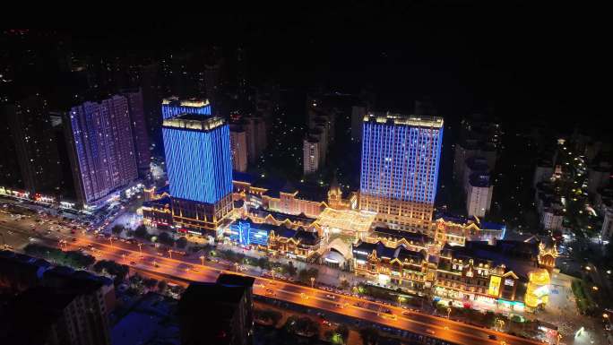 西宁市香格里拉商业街夜景