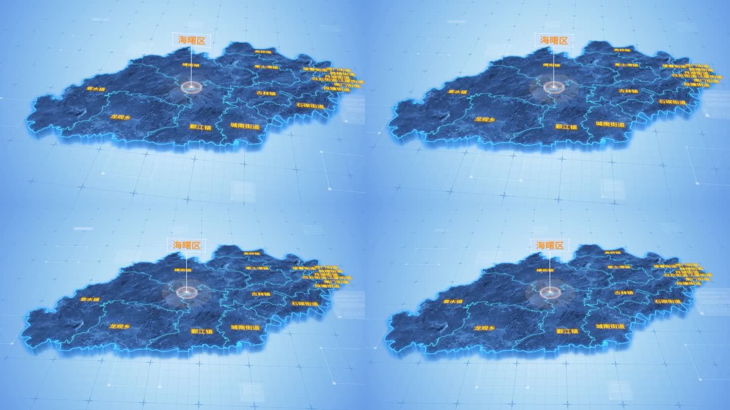 海曙区三维蓝色科技地图