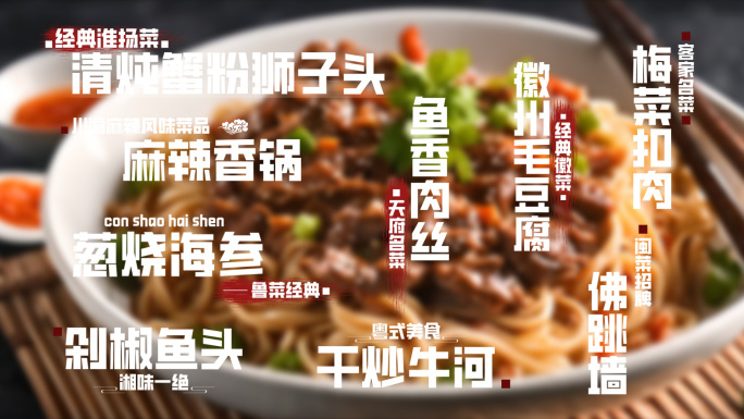 中国菜系记录美食文字标题