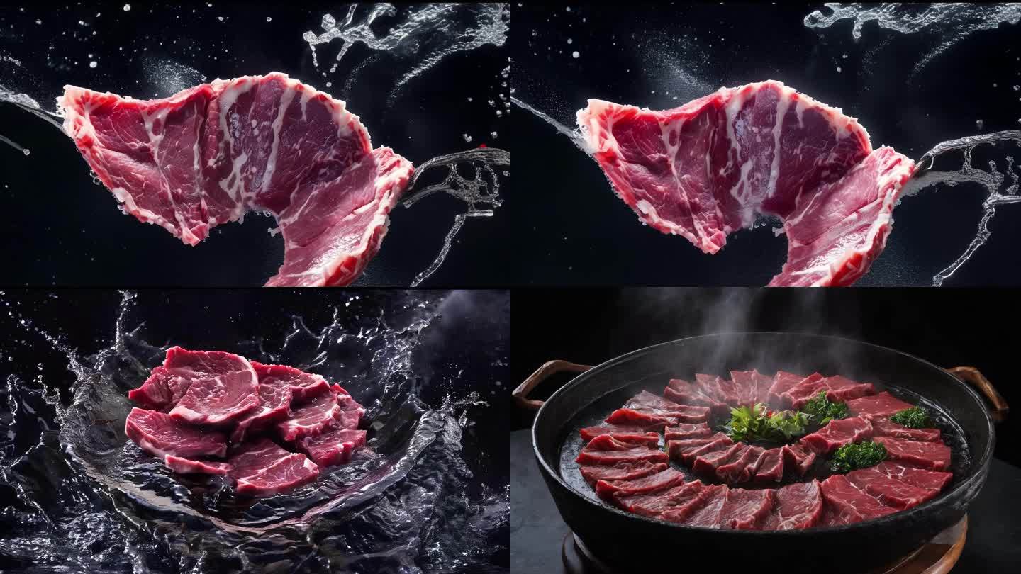 牛肉 牛排 牛肉锅 寿喜锅 溅射