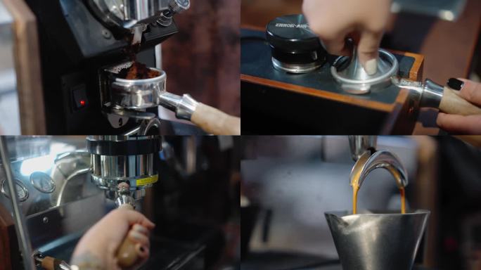使用咖啡机冲泡萃取美式咖啡操作
