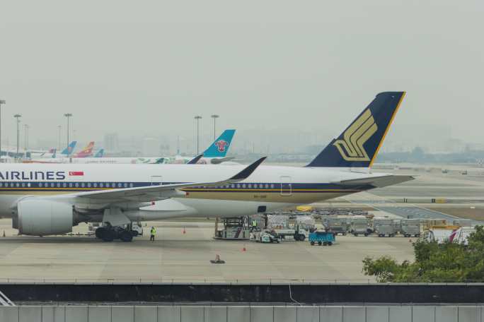 新加坡航空机场延时摄影