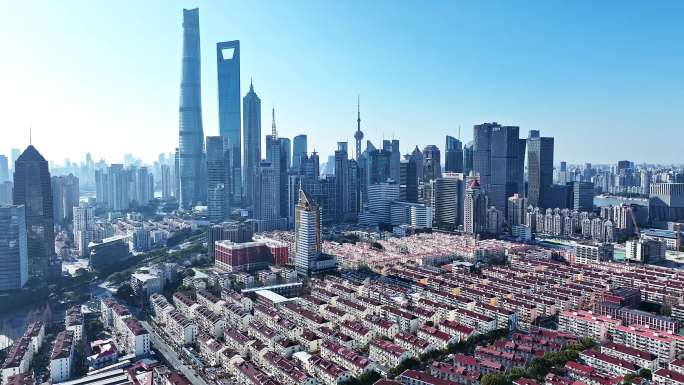 4K上海陆家嘴蓝天金融中心科技城市宣传