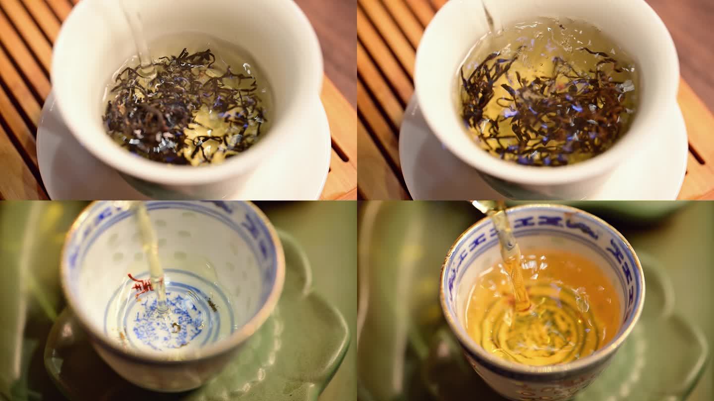 茶艺生活冲泡红茶盖碗茶泡茶