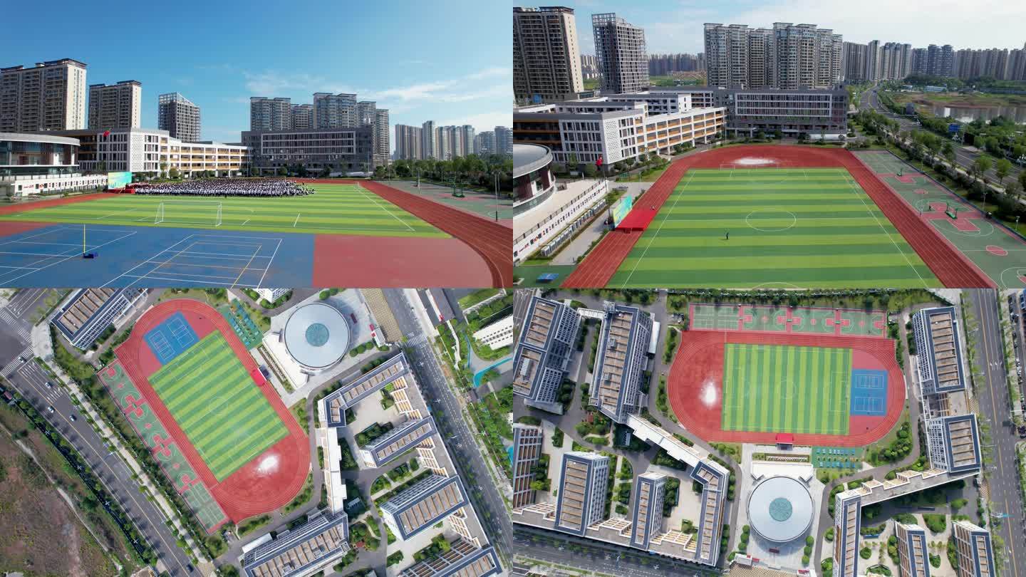 4k合集-衡阳市高新区成章实验学校航拍