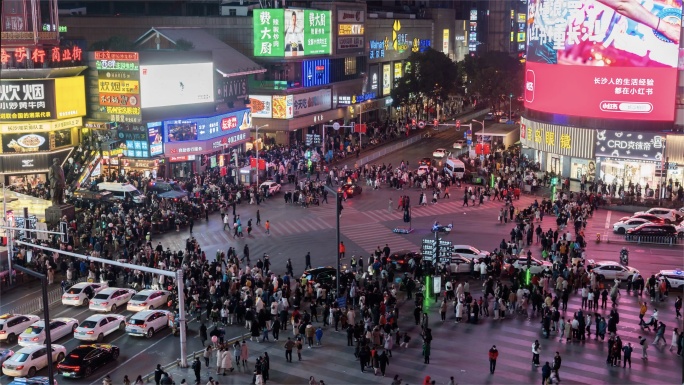 长沙地标网红打卡延时合集素材