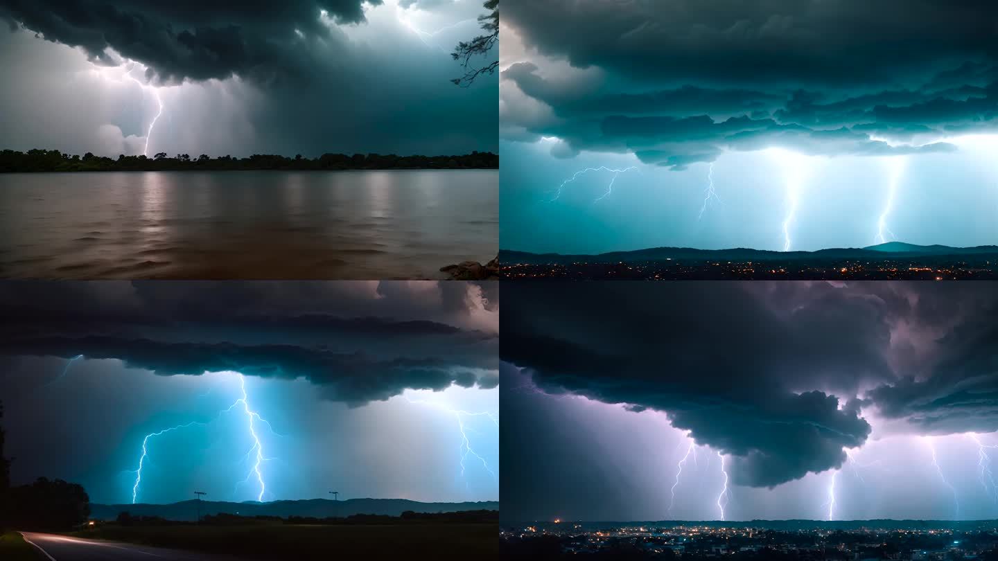 雨淋雷雨视频素材