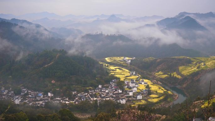 云海 皖南风光 皖南航拍 山水乡村 乡村