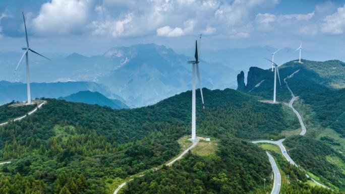 风力发电 中国电能 延时 五峰云顶