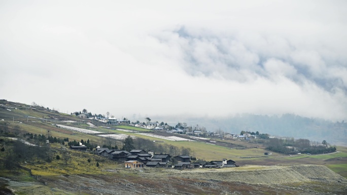 唯美高原乡村延时自然风景冕宁县冶勒湖