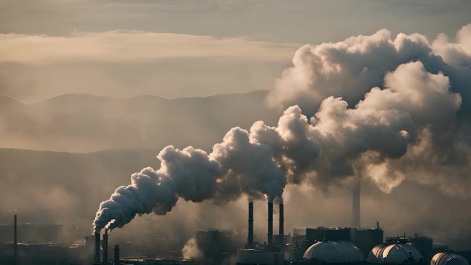 4K工业污染浓烟二氧化碳