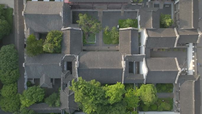 南通张謇研究所建筑外观航拍空境C044