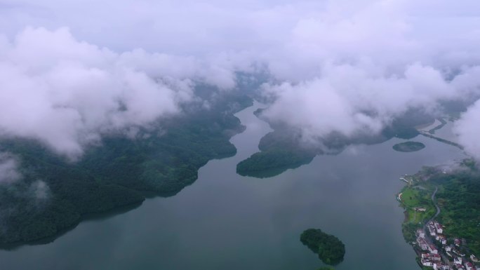 大自然 云雾 森林 自然空镜 群山 湖泊