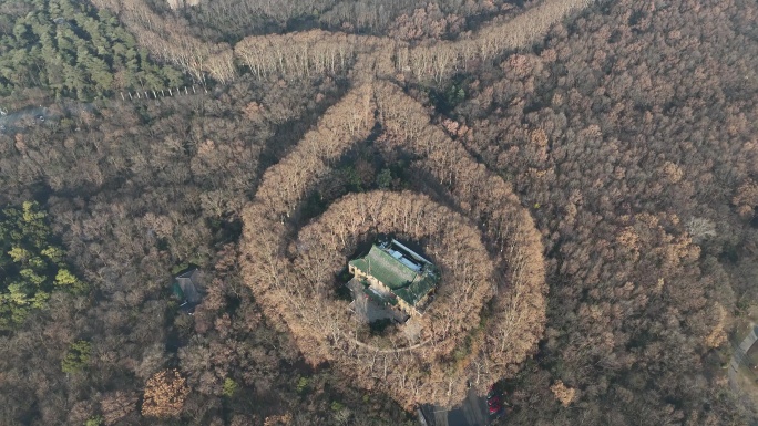 南京美龄宫冬季风景航拍