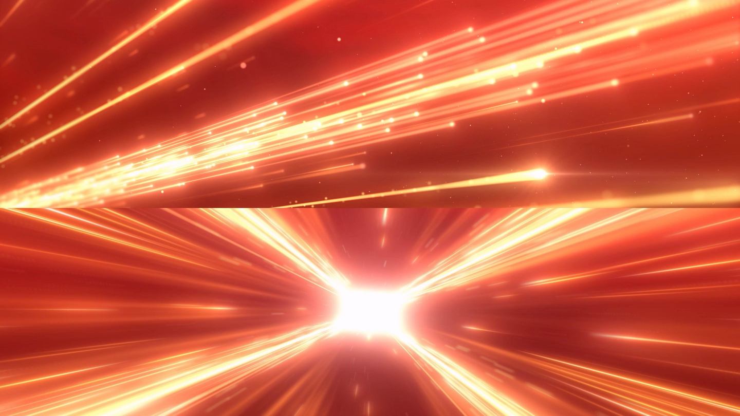 原创4K大气科技光线启动开场片头红色宽屏